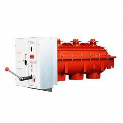 Элегазовый выключатель нагрузки 3х поз ESQ FLNR36-12D/630-20-MOA-KFP FP0-PE (12кВ, 630А, 20кА, держ. пред., руч. упр-ние MOA, кожух с лиц. пан. с держ. предохр. и зазем. KFP FP0, компл. ниж.заземл.)