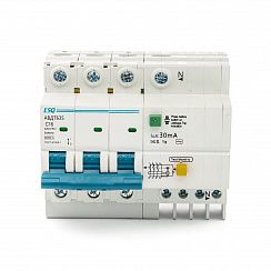 Дифавтомат ESQ АВДТ63S-6 С 3P+N 30G 16А 30мА 6кА