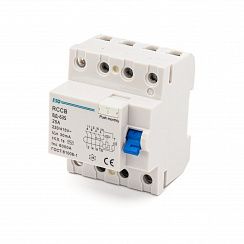 Устройство защитного отключения ВД-63S 4P 30G 0025 4 полюса, 25А/30мА/6кА (эл-мех, тип АC) ESQ